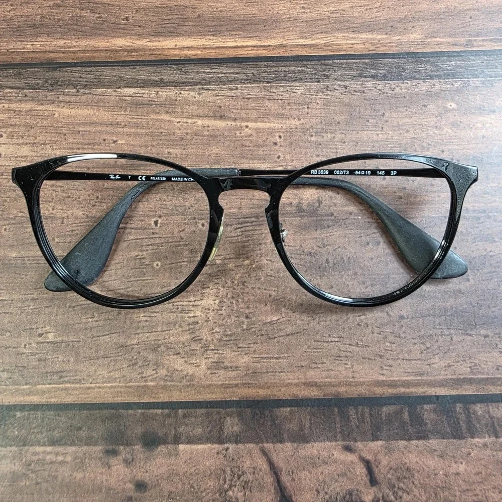 Ray-Ban RB3539 002/T3 Erika Metal Polarized Sunglass Black 54-19-145 FRAMES ONLY